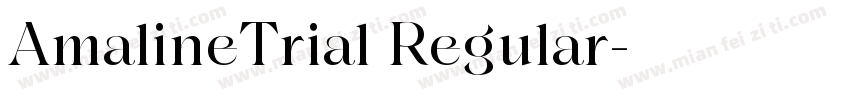 AmalineTrial Regular字体转换